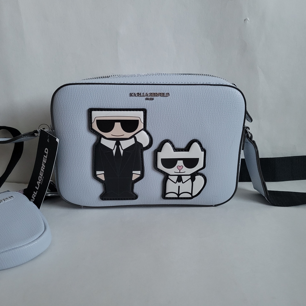 Karl Lagerfeld Light Gray Crossbody Bag